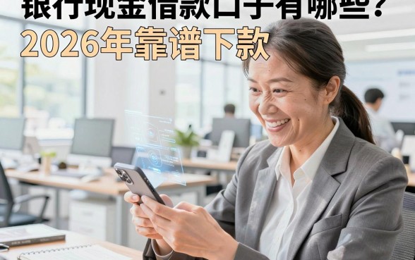 银行现金借款口子有哪些？2026年靠谱下款渠道推荐