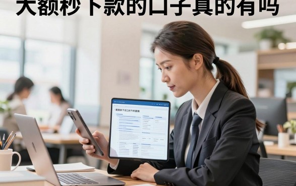 大额秒下款的口子真的有吗，盘点几个靠谱的大额秒下款平台