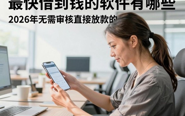 最快借到钱的软件有哪些，2026年无需审核直接放款的正规平台推荐