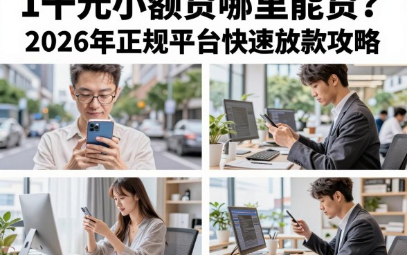 1千元小额贷哪里能贷？2026年正规平台快速放款攻略