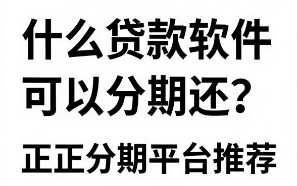 什么贷款软件可以分期还？正规分期平台推荐
