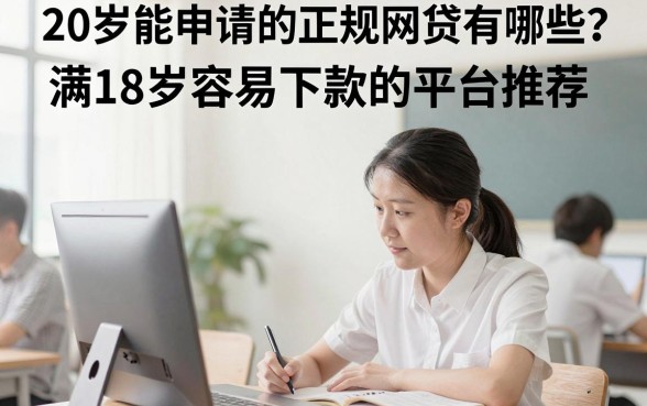 20岁能申请的正规网贷有哪些?满18岁容易下款的平台推荐