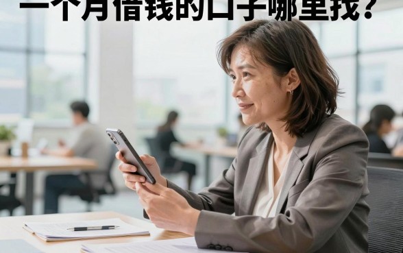 一个月借钱的口子哪里找?正规容易通过的平台推荐
