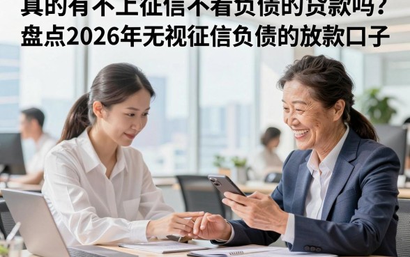 真的有不上征信不看负债的贷款吗?盘点2026年无视征信负债的放款口子