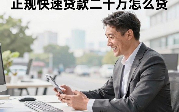 正规快速贷款二十万怎么贷,正规快速贷款二十万需要什么条件