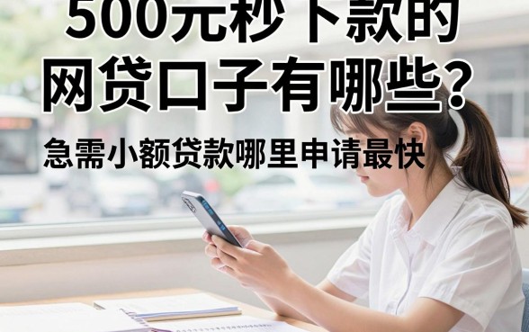 500元秒下款的网贷口子有哪些?急需小额贷款哪里申请最快