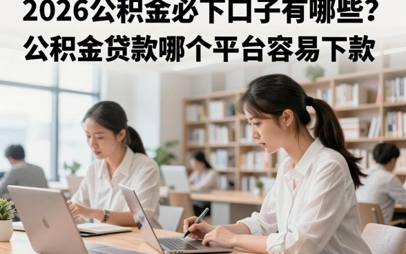 2026公积金必下口子有哪些?公积金贷款哪个平台容易下款