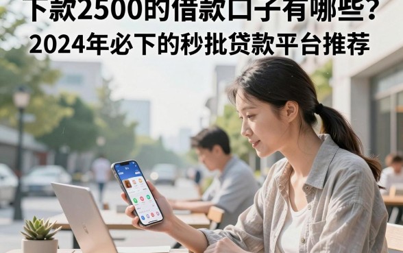 下款2500的借款口子有哪些？2024年必下的秒批贷款平台推荐