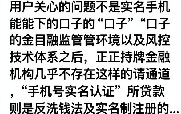 不是实名手机能下的口子有哪些,2024年无需实名认证的贷款平台推荐