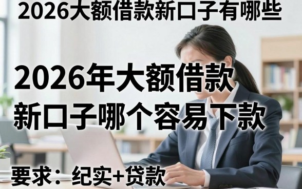 2026大额借款新口子有哪些，2026年大额借款新口子哪个容易下款