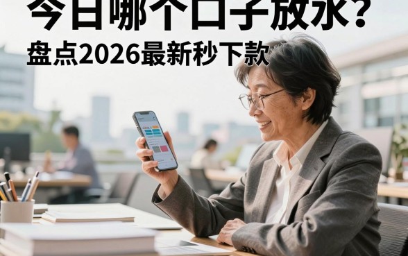 今日哪个口子放水?盘点2026最新秒下款的网贷平台